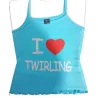 Top avec inscription "I love Twirling" Taille 6 ans