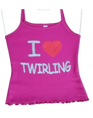 Top avec inscription "I love Twirling" Taille 6 ans