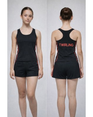 Top dos nageur Twirling...