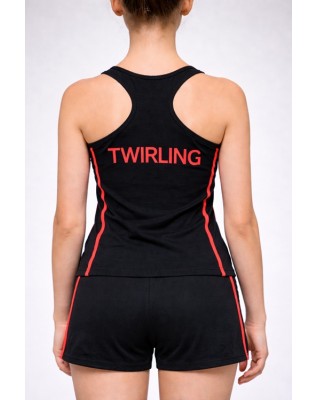 Top dos nageur Twirling...