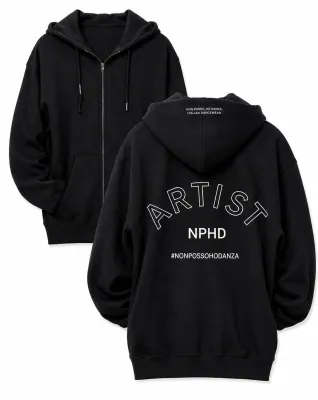 Veste zippée ARTIST Non Posso Ho Danza – Style oversize unisexe